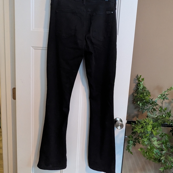 Black Noir Jen 7 For All Mankind Jeans. Slim Bootcut Style. Size 10. - Picture 7 of 9